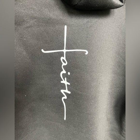 Christian Faith black unisex hoodie sweatshirt XL - Picture 6 of 7